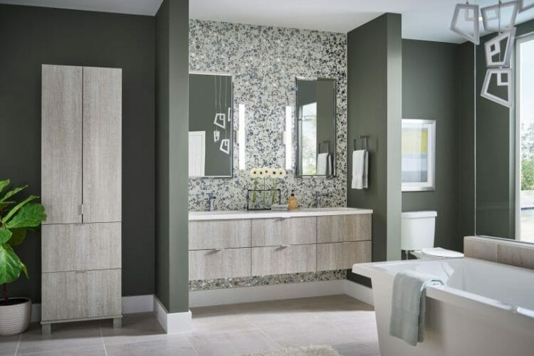 Ultra Modern Spa Bathroom Vanity | Springhill Kitchen & Bath | Custom, Budget, & Commercial Cabinetry | Gainesville, FL | Featuring Medallion Cabinetry